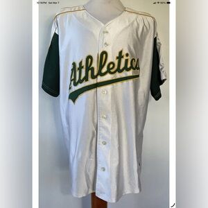 Vintage Majestic Oakland As Miguel Tejada Stitched Jersey Size 2XL
